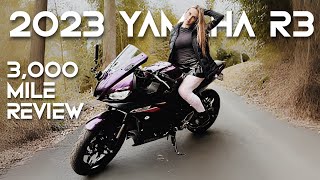 2023 Yamaha R3  3000 Mile Review amp Ride [upl. by Irving]