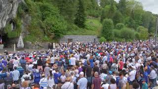 Le Chapelet depuis la Grotte de Lourdes  15082023 [upl. by Breanne]