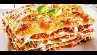 وصفة لازانيا سهلة سريعة 👌✔️طريقة عمل اللازانيا باللحم المفروم والبشاميل👌✔️recettes de lasagne [upl. by Seena]