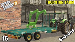 DELIVERY OF NEW FRONT LOADER Thornton Farm Timelapse  FS19 Ep 16 [upl. by Belva978]