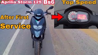 After First service Aprilia Storm 125 Bs6 Top Speed 🥵🥵 viralvideo [upl. by Carrie]