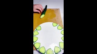 Simple Cucumber and Tomato Plate Ornament Edge Simple Plate Ornament Tutorial Chef Develop Notes [upl. by Gnehs836]