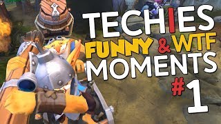 Techies WTF amp Funny Moments 1  DotA 2  Arcana [upl. by Auhsuoj]