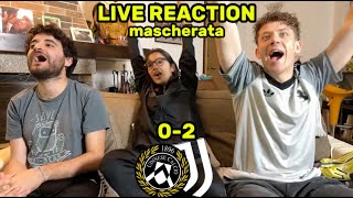 UDINESE 02 JUVENTUS LIVE REACTION mascherata con Lamascheraa [upl. by Gerrie]