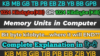 Computer Memory units in detail  KB MB GB  Kilobyte vs Kibibyte [upl. by Initof43]