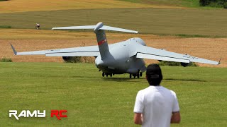 I flew the C17 Globemaster in Germany and I NAILED the Landing [upl. by Alleinnad]