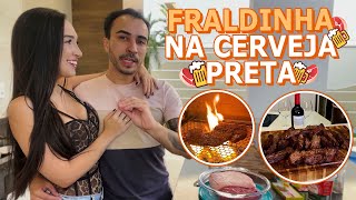 Fraldinha na cerveja preta Você precisa fazer essa receita 🥩🍺😋 [upl. by Caz]