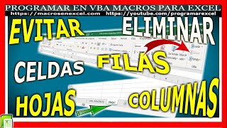 519 🔴Como EVITAR ELIMINAR Hojas 🔥 CELDAS Filas COLUMNAS en Excel Modificar RIBBON [upl. by Enidlareg]