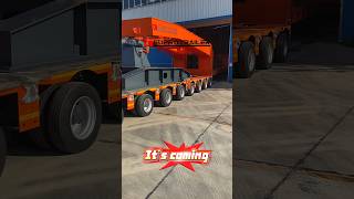 It’s coming Transporting 400T of cargo SO EasyGirderBridge 400Ttrailer logistics [upl. by Ji]