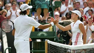 Justine Henin vs Eleni Daniilidou 2005 Wimbledon 1st round Highlights [upl. by Aloz]