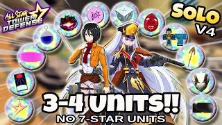 Solo World 2 Raids Marathon V4 No 7Stars 34 Units Only  All Star Tower Defense Roblox  astd [upl. by Rashidi]