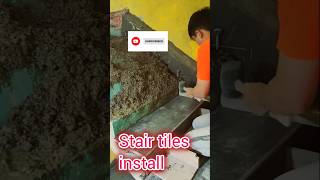 Stair tiles install foryou ৳ tileideas construction floortiles diy tiles stairs [upl. by Padraic]