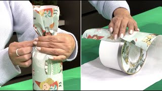 How to Wrap OddlyShaped Holiday Gifts That Dont Fit in a Box Bottle Candle Mug [upl. by Neri]