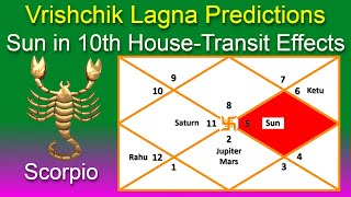 Sun in 10th House for Scorpio Ascendant  Vrishchik Rashi 2024  Vedic Astrology ScorpioAscendant [upl. by Nihsfa]