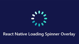 react native Loading Spinner with dynamic action control [upl. by Kcirdaed279]