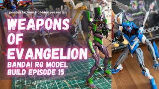 Weapons of Evangelion  Bandai RG Model Build for Evangelion Eva Units [upl. by Yurik140]