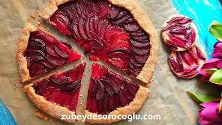 Kırmızı Erikli Galette Erikli Tart [upl. by Niel]