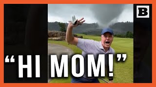 quotHi Momquot — Missouri Golfers Pose for Selfies Flee in Terror as Tornado Hits Course [upl. by Llehcim]