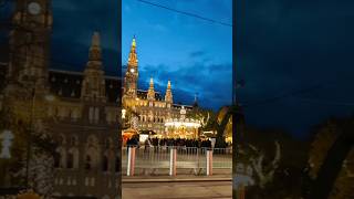 Viennas most attractive Christmas market a view from tram christmas christkindlmarkt xmas fyp [upl. by Melac607]