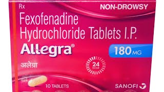 Allegra 180mg Tablets  Medicine for Allergy  Uses Dose Side Effects Precautions MedPharma 24x7 [upl. by Atinnor]