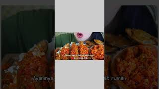 ASMR Ayam goreng crispy sambel mercon dan terong crispy mukbang eatingsounds [upl. by Heisser]