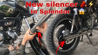 New silencer for Splendor ❤️✅ first in Splendor [upl. by Aniar]