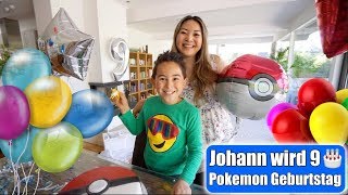 Johanns 9 Geburtstag 🎂 Pokemon Party Pokeball Torte machen  Kindergeburtstag VLOG  Mamiseelen [upl. by Dronel296]