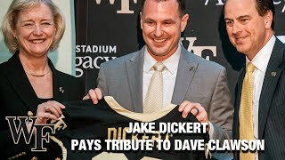 Wake Forests Jake Dickert Pays Tribute To Dave Clawson [upl. by Gayel344]