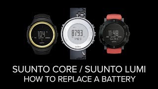 Suunto Core  Lumi  How to replace a battery [upl. by Kris]