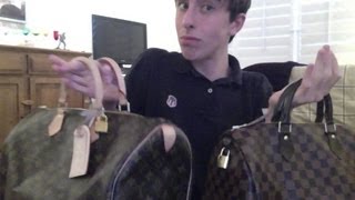 Louis Vuitton speedy 35 damier ebene vs speedy 40 monogram Unboxing [upl. by Nereids]