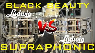 Ludwig Snare Drums Comparison Black Beauty LB417 VS Supraphonic LM400 [upl. by Burne]