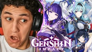 ANIME FAN REACTS to All Genshin Impact Character Demo For the First Time Reaction [upl. by Aeet938]