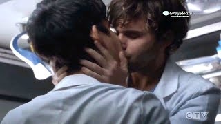 Greys Anatomy 15x08 Intern Glasses Schmitt and Dr Nico Kiss and Make Out in Ambulance [upl. by Trinia]