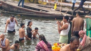 Ganga snan vlog  ganga snan  ganga snan varanasi  ganga ghat snan  regent vlogs [upl. by Dahsra]