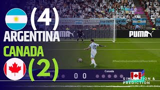 Penalty shootout ⚽ Argentina 42 Canada 🏆 AMERICA CUP 2024  Video game simulation [upl. by Barlow929]