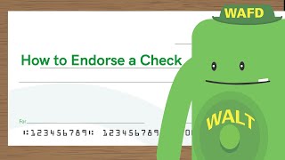 How to Endorse a Check 101  How to Endorse a Check to Someone Else and Mobile Deposit  WaFd Bank [upl. by Gnohc]