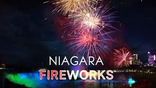 Niagra falls night views amp fireworks 🎆 on the falls 10 pm every night July 9 2023 [upl. by Eastlake]