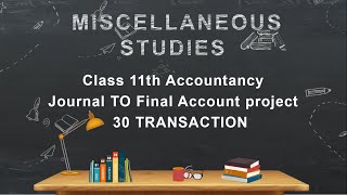 AC Project Class 11  JournalLedgerTrial BalanceFinancial statements 30 Transactions PDF Dowload [upl. by Nemra]