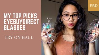 MY TOP FAVOURITE EYEBUYDIRECT GLASSES  TRYON HAUL [upl. by Atirec]