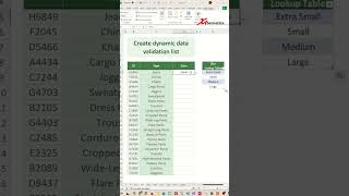 Create dynamic data validation list in Excel  Excel Tips and Tricks [upl. by Bigler]