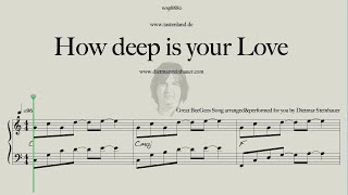 How deep is your Love  Bee Gees  Easy Piano [upl. by Ap409]