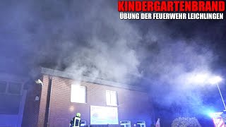 BRENNT KINDERGARTEN  Mehrere Personen vermisst  Alarmübung der Feuerwehr Leichlingen [upl. by Magnien]