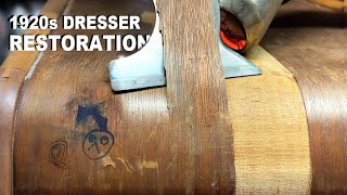 The WORST veneer Ive ever worked on Furniture Restoration [upl. by Anaer]