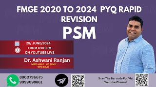 FMGE 2020 TO 2024 PYQ RAPID REVISION  FMGE IMP PYQs  PSM MADE EASY [upl. by Sosthina524]