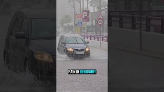 Heavy Rain in Spain 🌧 benidorm spain weather rain storm flood british holiday foryou [upl. by Albertson]