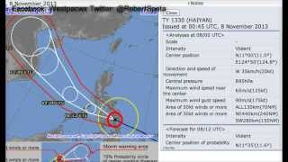 Typhoon Haiyan Cebu Landfall Noon Update [upl. by Aenej681]