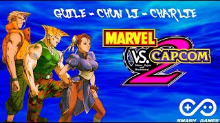 02 Gameplay Marvel vs Capcom 2 Guile Chun Li Charlie [upl. by Ortrud665]