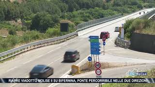 Riapre viadotto Molise II su Bifernina ponte percorribile nelle due direzioni [upl. by Hildagarde964]