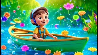 Row Row Row Your Boat  Classic Action Song for Kids  Nursery Rhymes amp Kids Songs [upl. by Herrington]