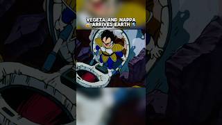 Vegeta and Nappa finally arrives Earth 🌎 dragonball dragonballz dbz anime [upl. by Ellinej]